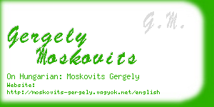 gergely moskovits business card